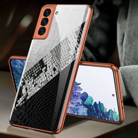Samsung Galaxy S21 Plus 5G Cover - Skin Series - Premium Electroplated Infinity Ultra Shine Glass Soft Silicon Borders Case