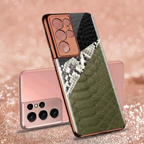 Samsung Galaxy S21 Ultra 5G Cover - Skin Series - Premium Electroplated Infinity Ultra Shine Glass Soft Silicon Borders Case