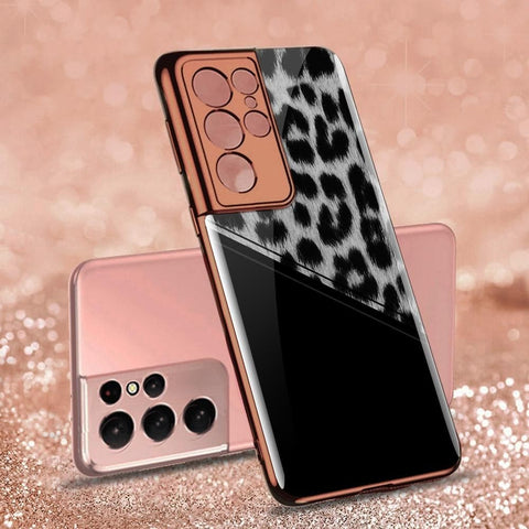 Samsung Galaxy S21 Ultra 5G Cover - Skin Series - Premium Electroplated Infinity Ultra Shine Glass Soft Silicon Borders Case