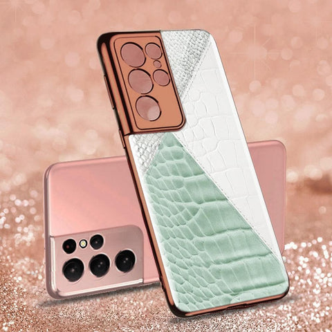 Samsung Galaxy S21 Ultra 5G Cover - Skin Series - Premium Electroplated Infinity Ultra Shine Glass Soft Silicon Borders Case
