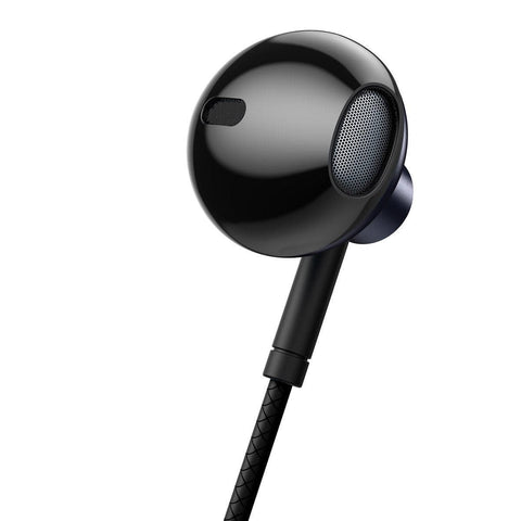 Black - Baseus Encok 3.5mm Wired Handsfree H19