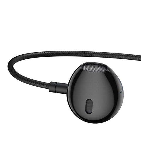 Black - Baseus Encok 3.5mm Wired Handsfree H19