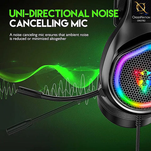 G503 RGB Backlight Gaming Headset Over Ear Bluetooth 5.1 with Noise Cancelling Mic Computer Gaming With Mic ( Not Wireless/Bluetooth )