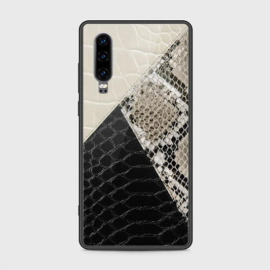 Huawei P30 Cover - Printed Skins Series - HQ Ultra Shine Premium Infinity Glass Soft Silicon Borders Case