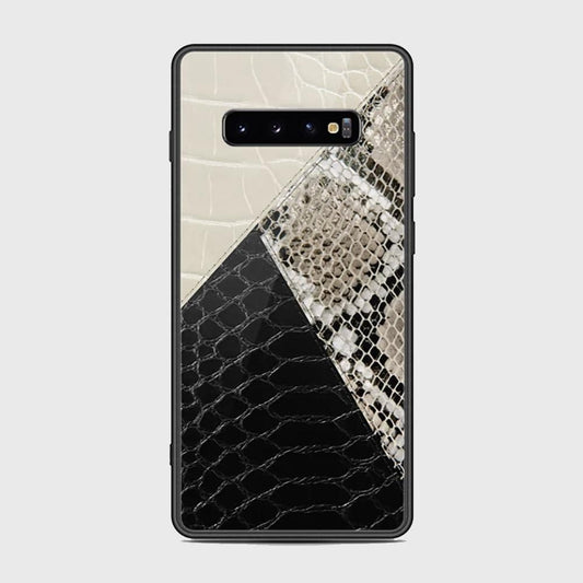 Samsung Galaxy S10 Plus Cover - Printed Skins Series - HQ Ultra Shine Premium Infinity Glass Soft Silicon Borders Case