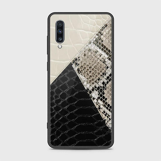 Samsung Galaxy A70 Cover - Printed Skins Series - HQ Ultra Shine Premium Infinity Glass Soft Silicon Borders Case