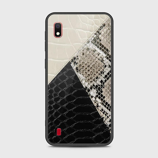 Samsung Galaxy A10 Cover - Printed Skins Series - HQ Ultra Shine Premium Infinity Glass Soft Silicon Borders Case