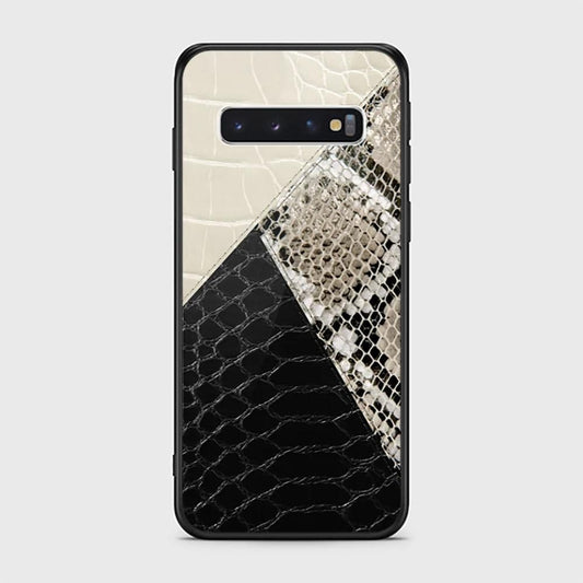 Samsung Galaxy S10 Cover - Printed Skins Series - HQ Ultra Shine Premium Infinity Glass Soft Silicon Borders Case