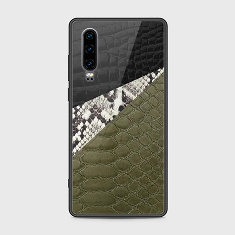 Huawei P30 Cover - Printed Skins Series - HQ Ultra Shine Premium Infinity Glass Soft Silicon Borders Case