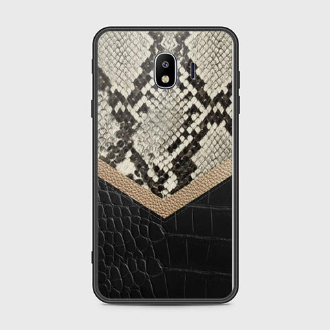 Samsung Galaxy J4 2018 Cover - Printed Skins Series - HQ Ultra Shine Premium Infinity Glass Soft Silicon Borders Case