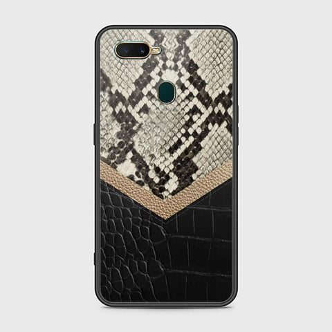 Oppo A7 Cover - Printed Skins Series - HQ Ultra Shine Premium Infinity Glass Soft Silicon Borders Case