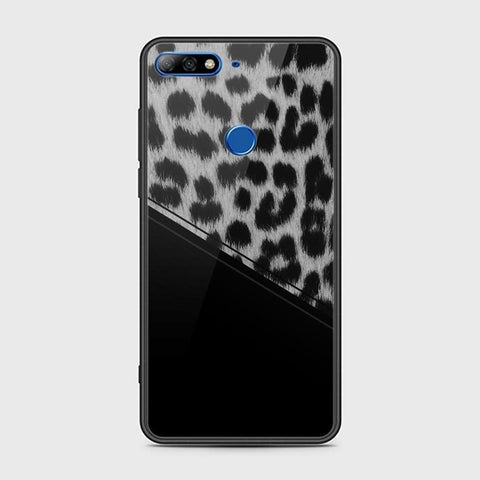 Huawei Y7 2018 Cover - Printed Skins Series - HQ Ultra Shine Premium Infinity Glass Soft Silicon Borders Case