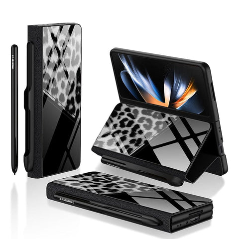 Samsung Galaxy Z Fold 3 5G Cover- Printed Skins Series - HQ Ultra Shine Premium Infinity Glass Soft Silicon Borders Case