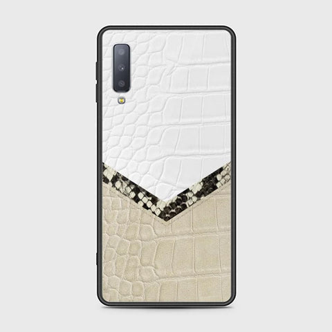 Samsung Galaxy A7 2018 Cover - Printed Skins Series - HQ Ultra Shine Premium Infinity Glass Soft Silicon Borders Case