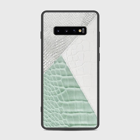 Samsung Galaxy S10 Plus Cover - Printed Skins Series - HQ Ultra Shine Premium Infinity Glass Soft Silicon Borders Case