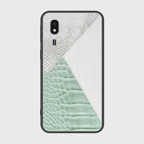 Samsung Galaxy A2 Core Cover - Printed Skins Series - HQ Ultra Shine Premium Infinity Glass Soft Silicon Borders Case