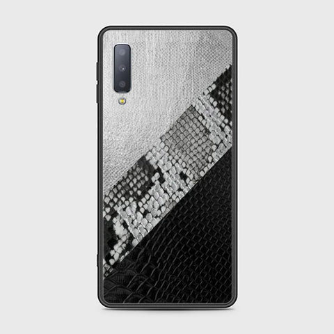 Samsung Galaxy A7 2018 Cover - Printed Skins Series - HQ Ultra Shine Premium Infinity Glass Soft Silicon Borders Case