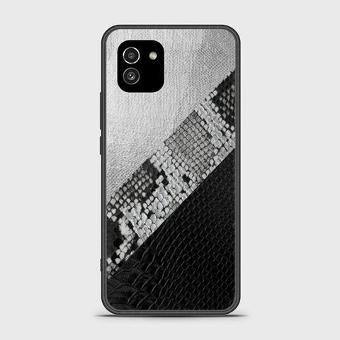 Samsung Galaxy A03 Cover- Printed Skins Series - HQ Ultra Shine Premium Infinity Glass Soft Silicon Borders Case