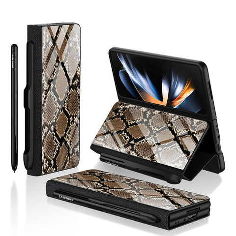 Samsung Galaxy Z Fold 3 5G Cover- Printed Skins Series - HQ Ultra Shine Premium Infinity Glass Soft Silicon Borders Case