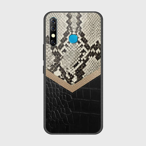 Infinix Hot 8 Cover- Printed Skins Series - HQ Ultra Shine Premium Infinity Glass Soft Silicon Borders Case