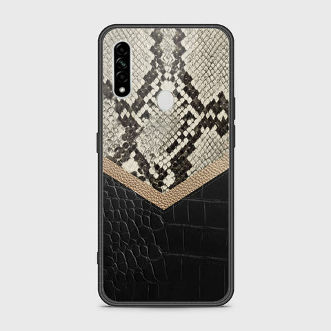 Oppo A8 Cover- Printed Skins Series - HQ Ultra Shine Premium Infinity Glass Soft Silicon Borders Case