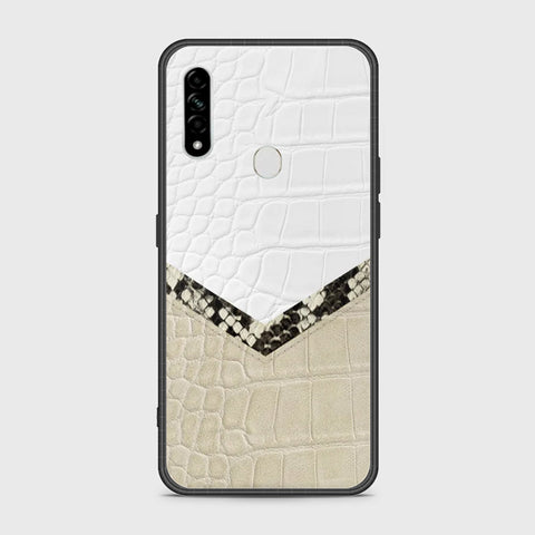 Oppo A8 Cover- Printed Skins Series - HQ Ultra Shine Premium Infinity Glass Soft Silicon Borders Case