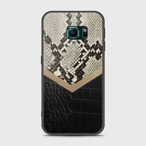 Samsung Galaxy S6 Edge Cover- Printed Skins Series - HQ Ultra Shine Premium Infinity Glass Soft Silicon Borders Case