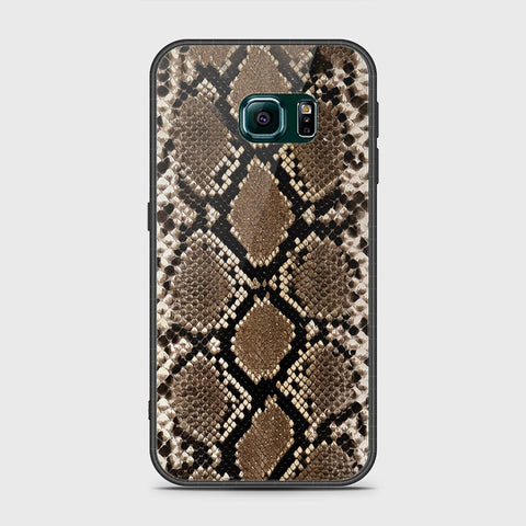 Samsung Galaxy S6 Edge Cover- Printed Skins Series - HQ Ultra Shine Premium Infinity Glass Soft Silicon Borders Case