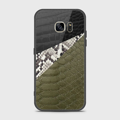 Samsung Galaxy S7 Cover- Printed Skins Series - HQ Ultra Shine Premium Infinity Glass Soft Silicon Borders Case