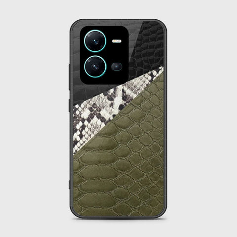 Vivo V25 5G Cover- Printed Skins Series - HQ Ultra Shine Premium Infinity Glass Soft Silicon Borders Case