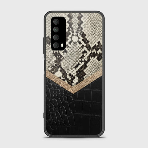 Huawei Psmart 2021 Cover- Printed Skins Series - HQ Ultra Shine Premium Infinity Glass Soft Silicon Borders Case
