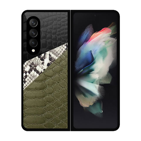 Samsung Galaxy Z Fold 3 5G Cover- Printed Skins Series - HQ Premium Shine Durable Shatterproof Case - Soft Silicon Borders