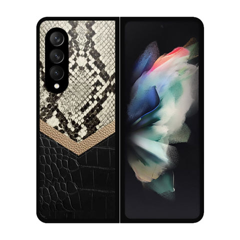 Samsung Galaxy Z Fold 3 5G Cover- Printed Skins Series - HQ Premium Shine Durable Shatterproof Case - Soft Silicon Borders