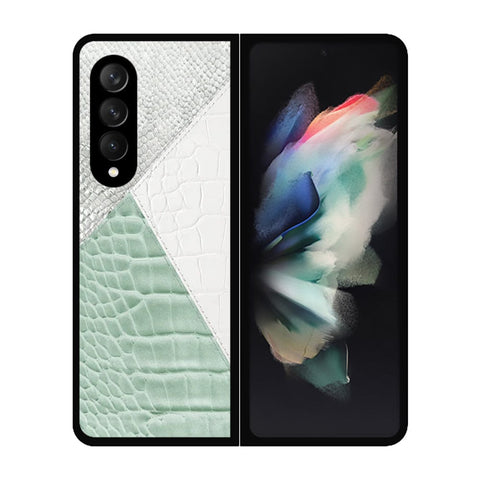 Samsung Galaxy Z Fold 3 5G Cover- Printed Skins Series - HQ Premium Shine Durable Shatterproof Case - Soft Silicon Borders