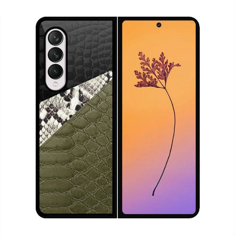 Samsung Galaxy Z Fold 4 5G Cover - Printed Skins Series - HQ Premium Shine Durable Shatterproof Case - Soft Silicon Borders
