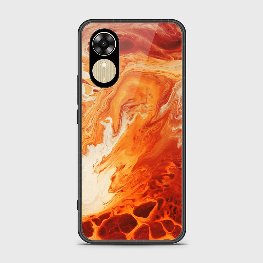 Oppo A17k Cover- Mystic Marble Series - HQ Ultra Shine Premium Infinity Glass Soft Silicon Borders Case