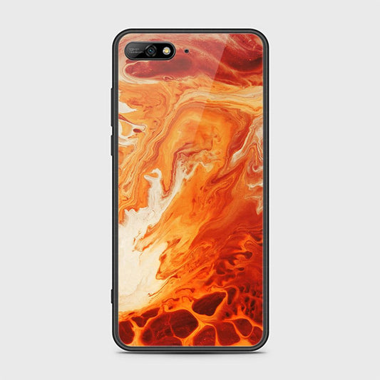 Huawei Y6 Prime 2018 Cover - Mystic Marble Series - HQ Ultra Shine Premium Infinity Glass Soft Silicon Borders Case