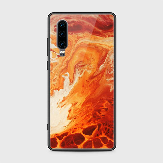 Huawei P30 Cover - Mystic Marble Series - HQ Ultra Shine Premium Infinity Glass Soft Silicon Borders Case