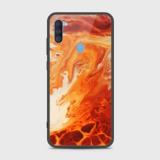 Samsung Galaxy M11 Cover - Mystic Marble Series - HQ Ultra Shine Premium Infinity Glass Soft Silicon Borders Case