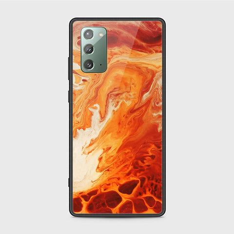 Samsung Galaxy Note 20 Cover - Mystic Marble Series - HQ Ultra Shine Premium Infinity Glass Soft Silicon Borders Case