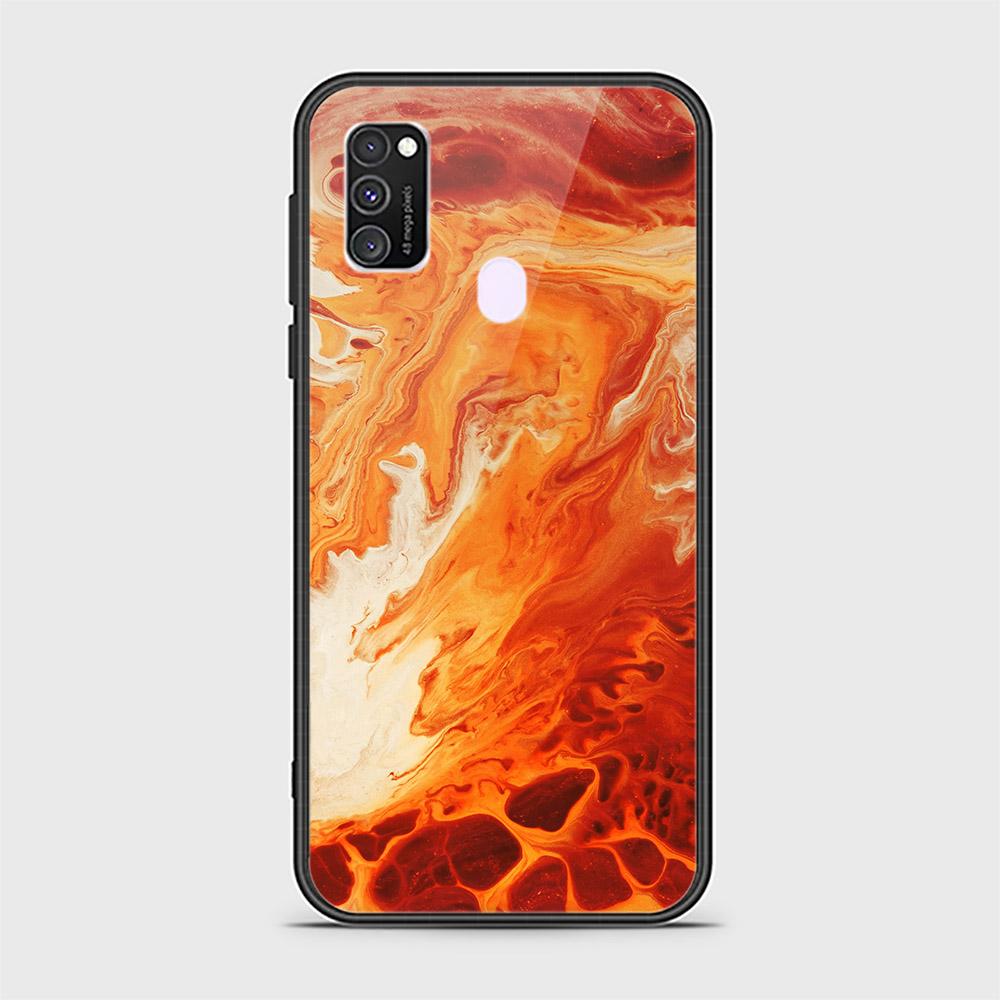 Samsung Galaxy M30s Cover - Mystic Marble Series - HQ Ultra Shine Premium Infinity Glass Soft Silicon Borders Case