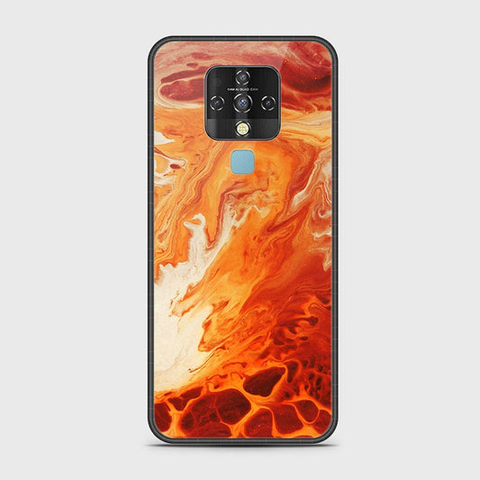 Tecno Camon 16 Cover - Mystic Marble Series - HQ Ultra Shine Premium Infinity Glass Soft Silicon Borders Case