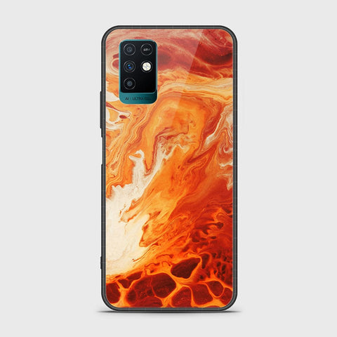 Infinix Note 10 Cover- Mystic Marble Series - HQ Ultra Shine Premium Infinity Glass Soft Silicon Borders Case