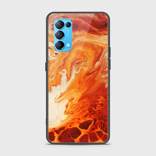 Oppo Reno 5 4G Cover - Mystic Marble Series - HQ Ultra Shine Premium Infinity Glass Soft Silicon Borders Case