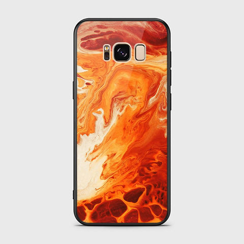 Samsung Galaxy S8 Cover - Mystic Marble Series - HQ Ultra Shine Premium Infinity Glass Soft Silicon Borders Case