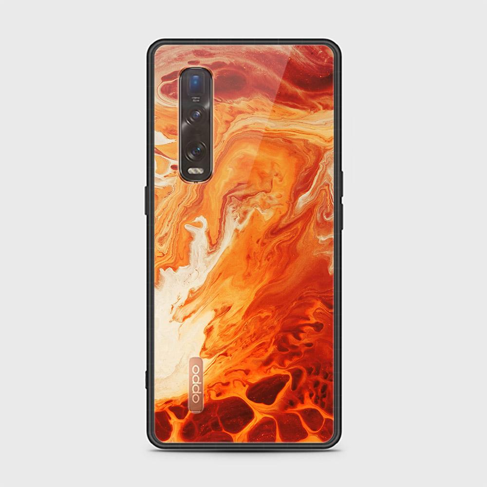 Oppo Find X2 Pro Cover - Mystic Marble Series - HQ Ultra Shine Premium Infinity Glass Soft Silicon Borders Case