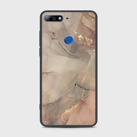 Huawei Y7 Prime 2018 Cover - Mystic Marble Series - HQ Ultra Shine Premium Infinity Glass Soft Silicon Borders Case