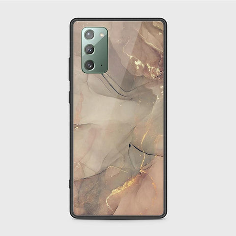 Samsung Galaxy Note 20 Cover - Mystic Marble Series - HQ Ultra Shine Premium Infinity Glass Soft Silicon Borders Case