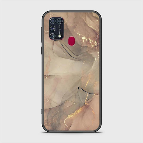 Samsung Galaxy M31 Cover - Mystic Marble Series - HQ Ultra Shine Premium Infinity Glass Soft Silicon Borders Case