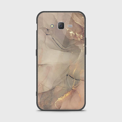 Samsung Galaxy J7 2015 Cover - Mystic Marble Series - HQ Ultra Shine Premium Infinity Glass Soft Silicon Borders Case